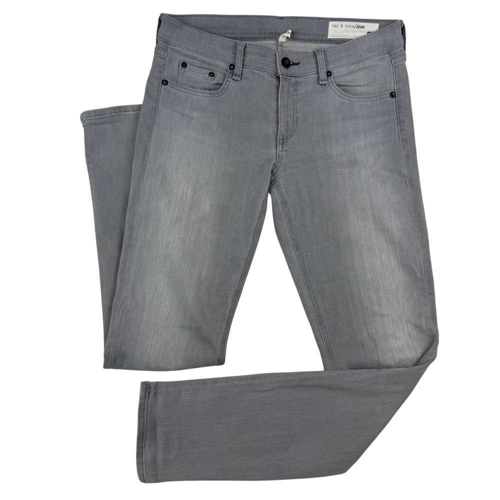 Rag & Bone The Dre Jeans Women 27 Grey Slim Boyfriend Aged Grey W1590K120AGG